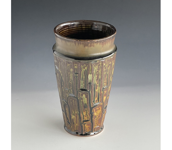 Faceted Ash Vase - Richard & Susan Roth